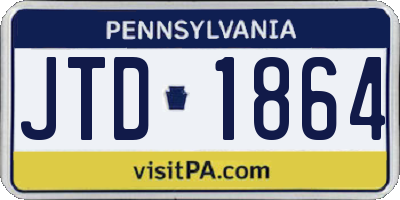 PA license plate JTD1864