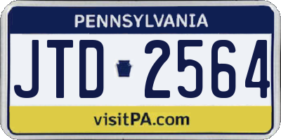 PA license plate JTD2564