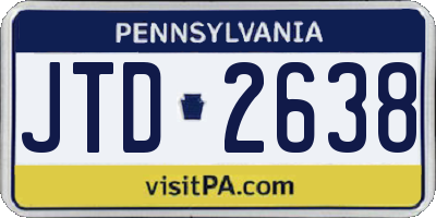 PA license plate JTD2638