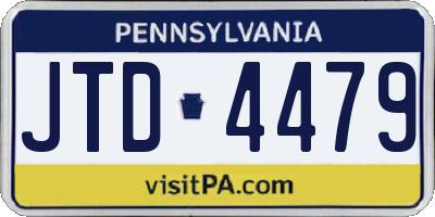 PA license plate JTD4479