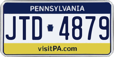PA license plate JTD4879