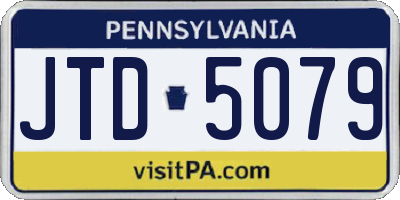 PA license plate JTD5079