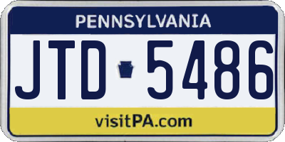 PA license plate JTD5486