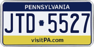 PA license plate JTD5527