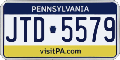 PA license plate JTD5579