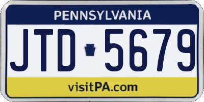 PA license plate JTD5679