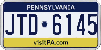 PA license plate JTD6145