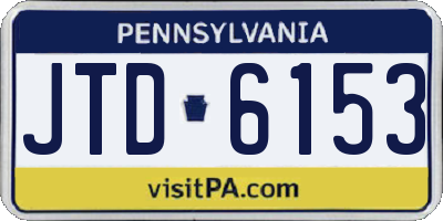 PA license plate JTD6153