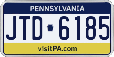 PA license plate JTD6185
