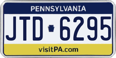 PA license plate JTD6295