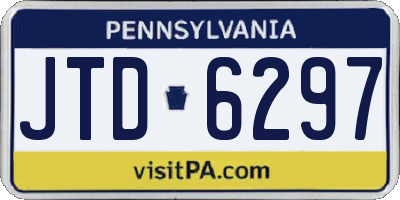 PA license plate JTD6297