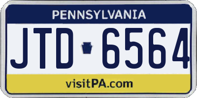 PA license plate JTD6564