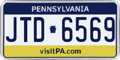 PA license plate JTD6569