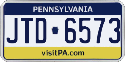 PA license plate JTD6573