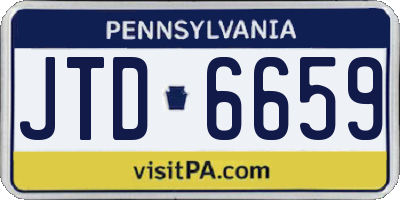 PA license plate JTD6659
