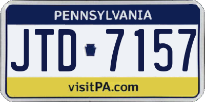 PA license plate JTD7157