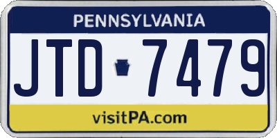 PA license plate JTD7479