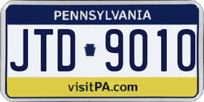PA license plate JTD9010