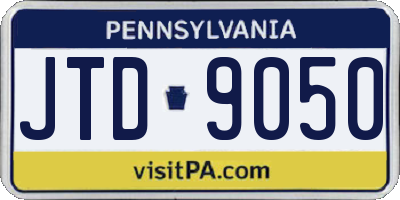 PA license plate JTD9050