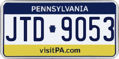 PA license plate JTD9053
