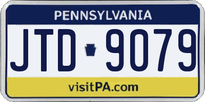 PA license plate JTD9079