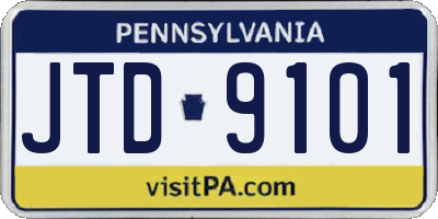 PA license plate JTD9101