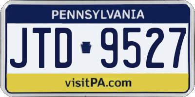 PA license plate JTD9527