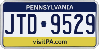 PA license plate JTD9529