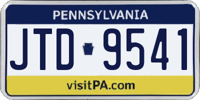PA license plate JTD9541