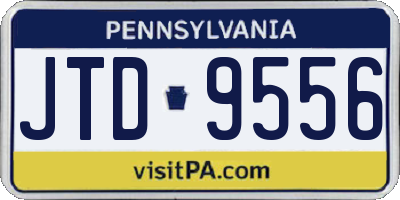 PA license plate JTD9556