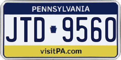 PA license plate JTD9560