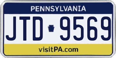 PA license plate JTD9569