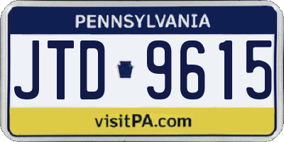 PA license plate JTD9615