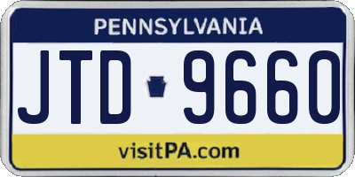 PA license plate JTD9660