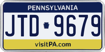 PA license plate JTD9679