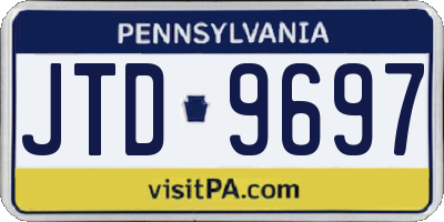PA license plate JTD9697