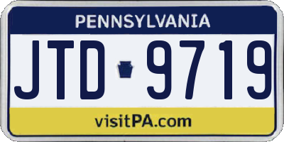 PA license plate JTD9719