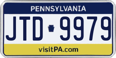 PA license plate JTD9979