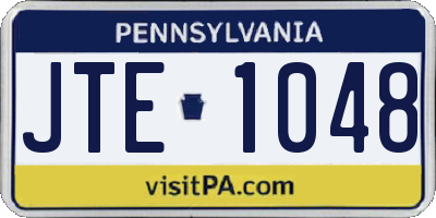 PA license plate JTE1048