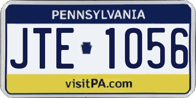PA license plate JTE1056