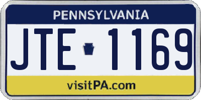 PA license plate JTE1169