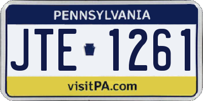 PA license plate JTE1261