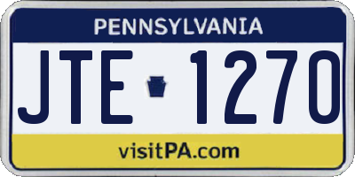 PA license plate JTE1270