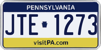 PA license plate JTE1273