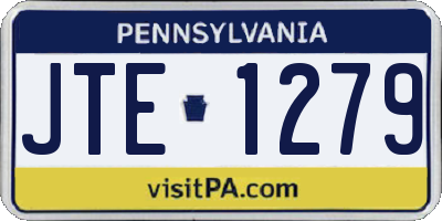 PA license plate JTE1279