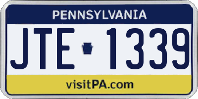 PA license plate JTE1339