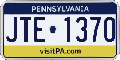 PA license plate JTE1370