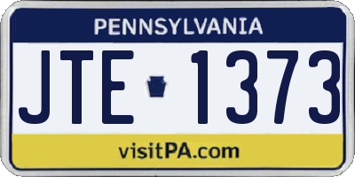PA license plate JTE1373