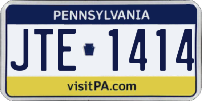 PA license plate JTE1414