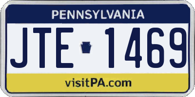 PA license plate JTE1469